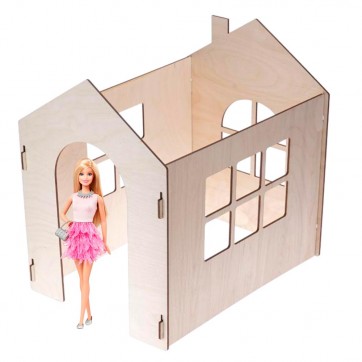Wooden doll house for big dolls, modul set