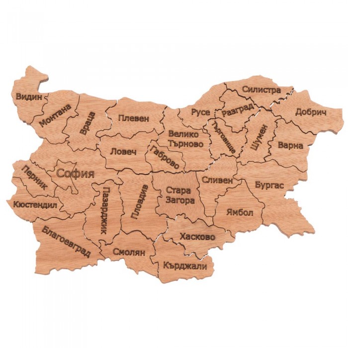Wooden puzzle Map of Bulgaria