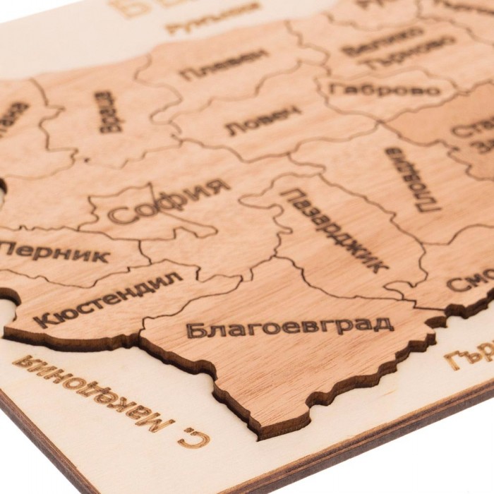 Wooden puzzle Map of Bulgaria
