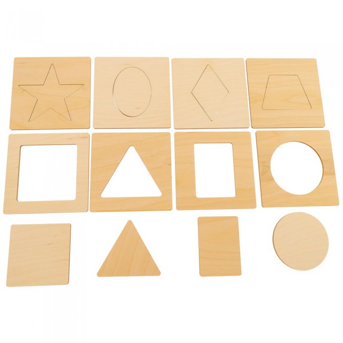 Wooden traning set Shapes with box