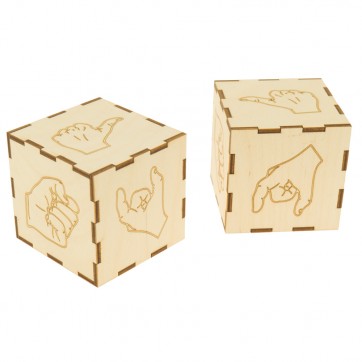 Boxes with hand pictures, for manual Praxis
