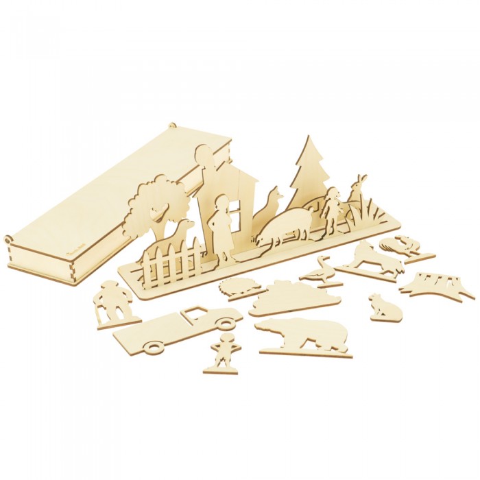  За логопеди - Град на предлозите - Дървена игра за речево развитие - MundaMundi 