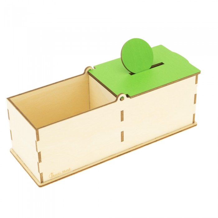Монтесори кутия с кръгче - Кутия за вгнездяване с капак