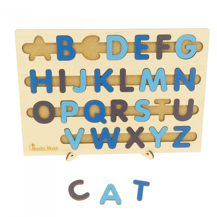 Wooden Alphabet Puzzle, color letters