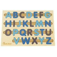 Wooden Alphabet Puzzle, color letters