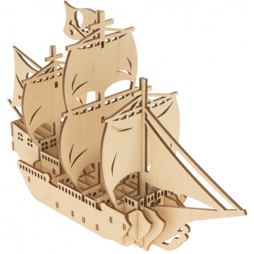 Wooden ship, 3D constructor