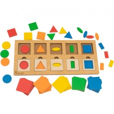 Educational board set Colors and shapes, The set made according to the model