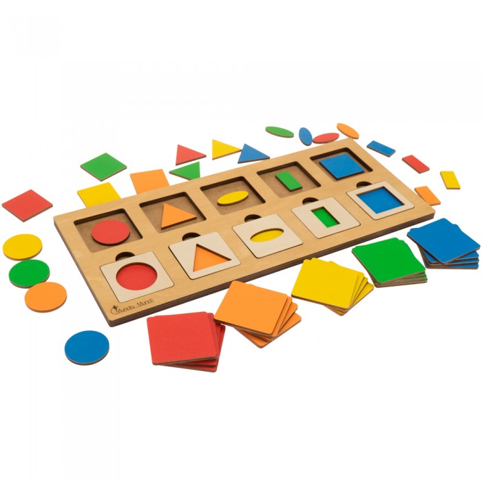 Educational board set Colors and shapes, The set made according to the model