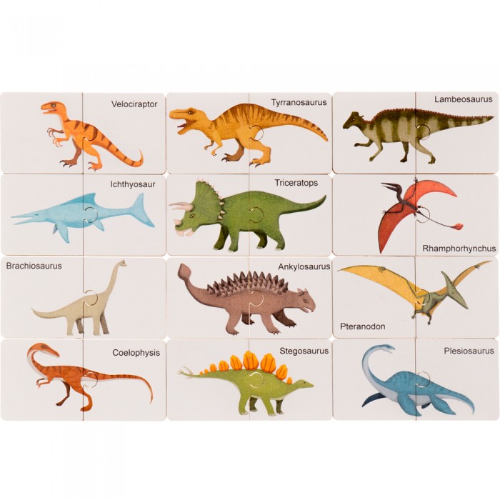  Montessori toys - Wooden puzzles Dinosaurs - MundaMundi 