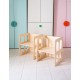  Обзавеждане за детска стая - Детско столче куб с малка маса Монтесори 5  - MundaMundi 