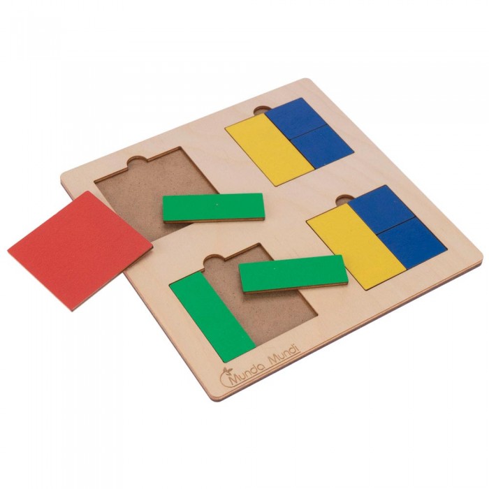 Wooden fraction puzzle