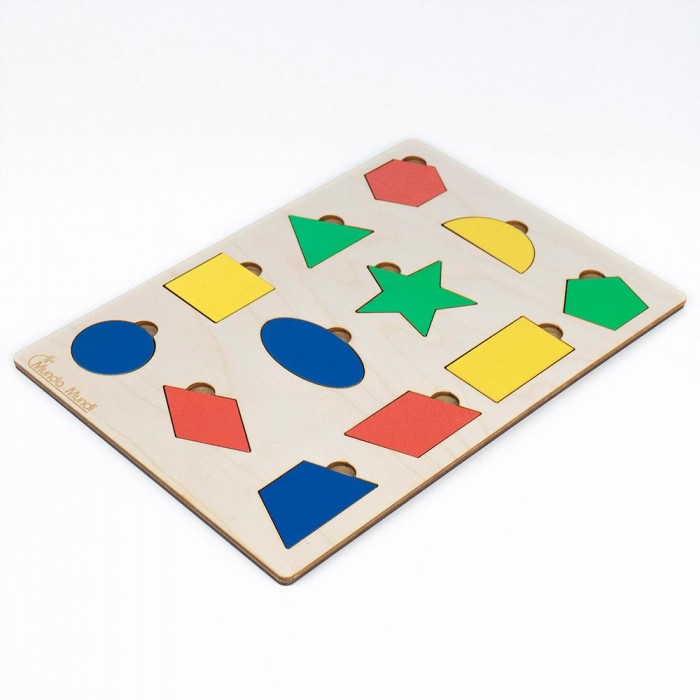  EU Programs - Educational Geometric Montessori puzzle - MundaMundi 