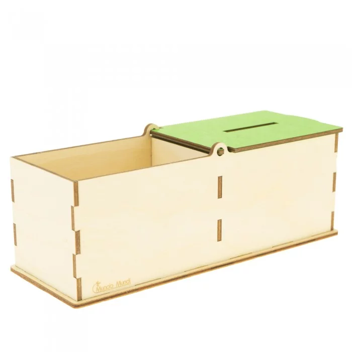 Монтесори кутия с кръгче - Кутия за вгнездяване с капак